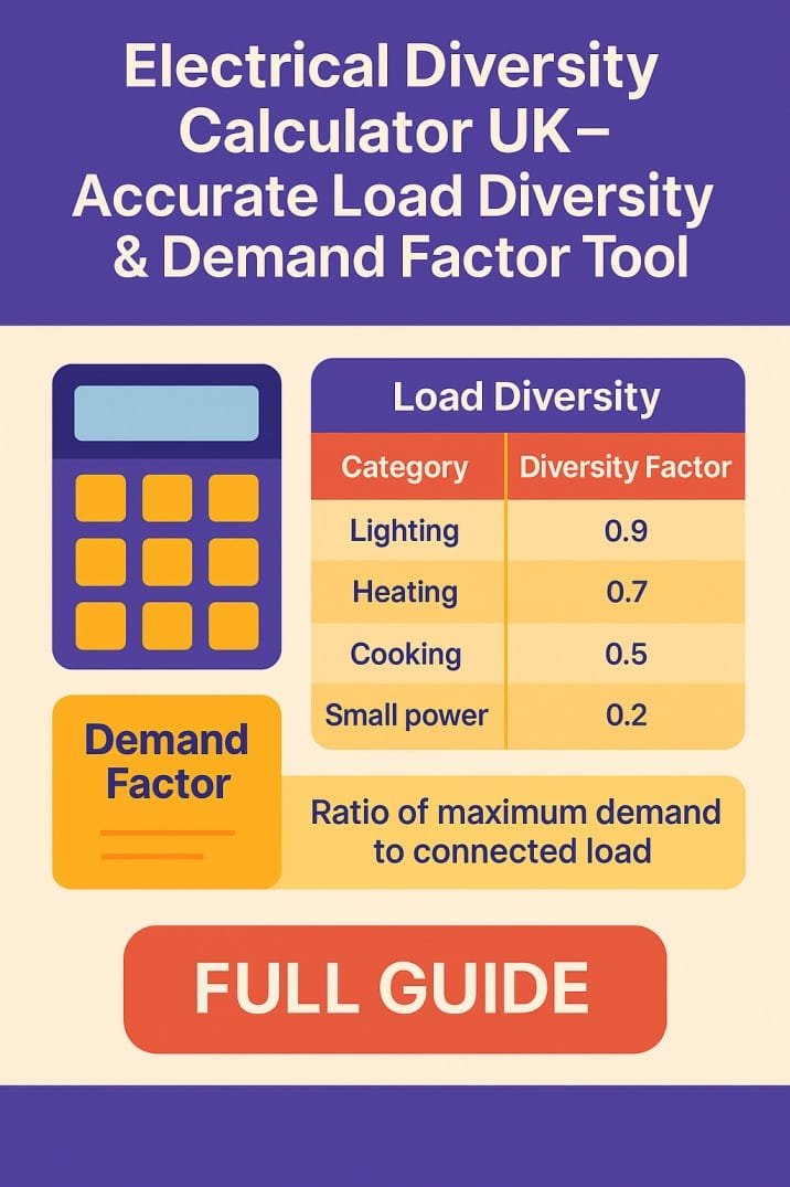 Electrical Diversity Calculator UK – Accurate Load Diversity & Demand Factor Tool