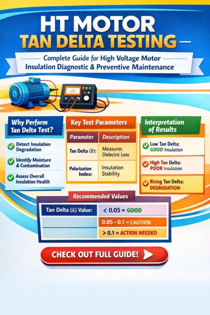 HT Motor Tan Delta Testing – Complete Guide for High Voltage Motor Insulation Diagnostic & Preventive Maintenance