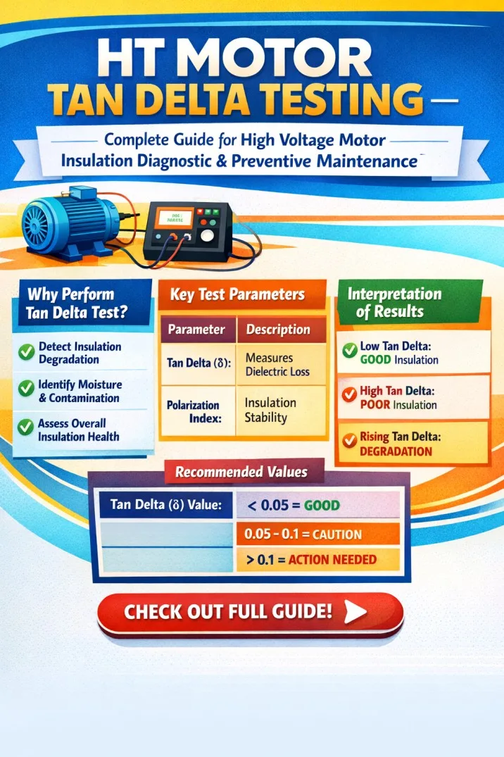 HT Motor Tan Delta Testing – Complete Guide for High Voltage Motor Insulation Diagnostic & Preventive Maintenance