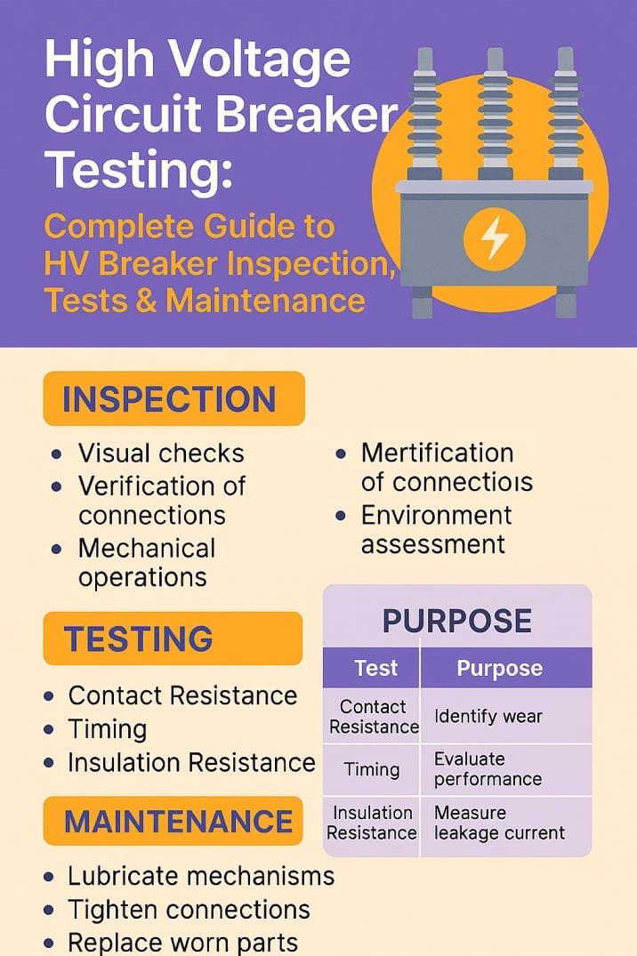 High Voltage Circuit Breaker Testing Complete Guide to HV Breaker Inspection, Tests & Maintenance