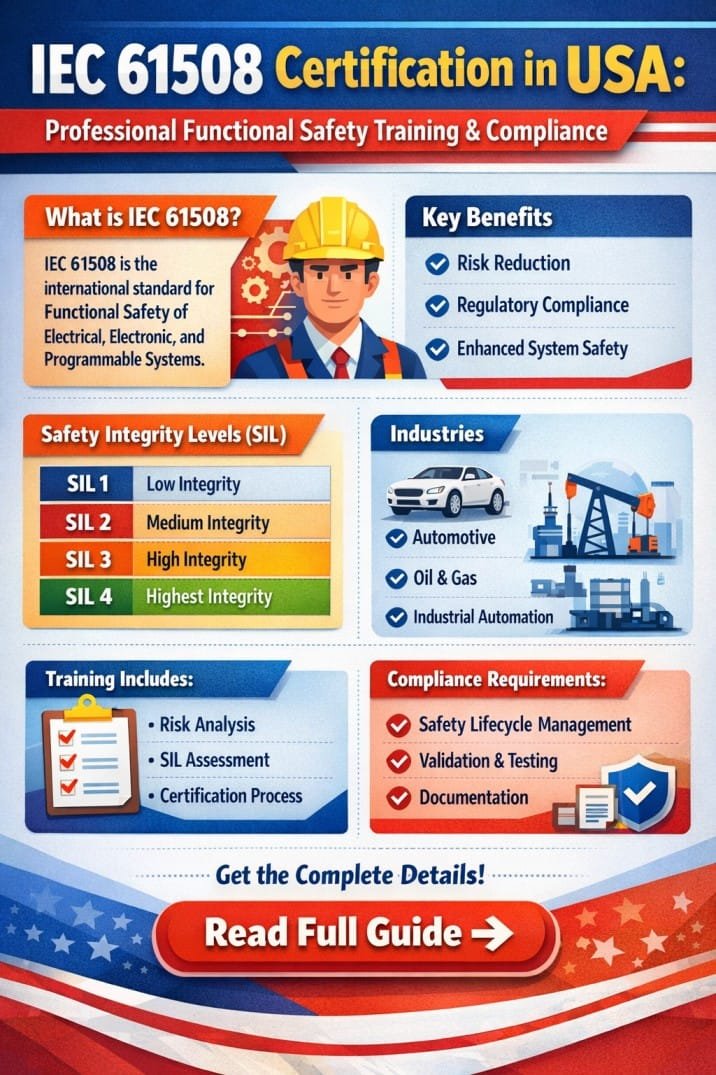 IEC 61508 Certification in USA Professional Functional Safety Training & Compliance