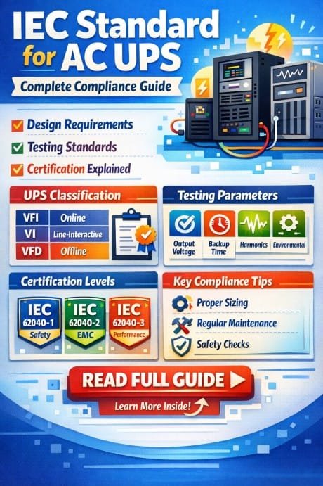 IEC Standard for AC UPS Complete Compliance Guide, Design Requirements & Certification Explained