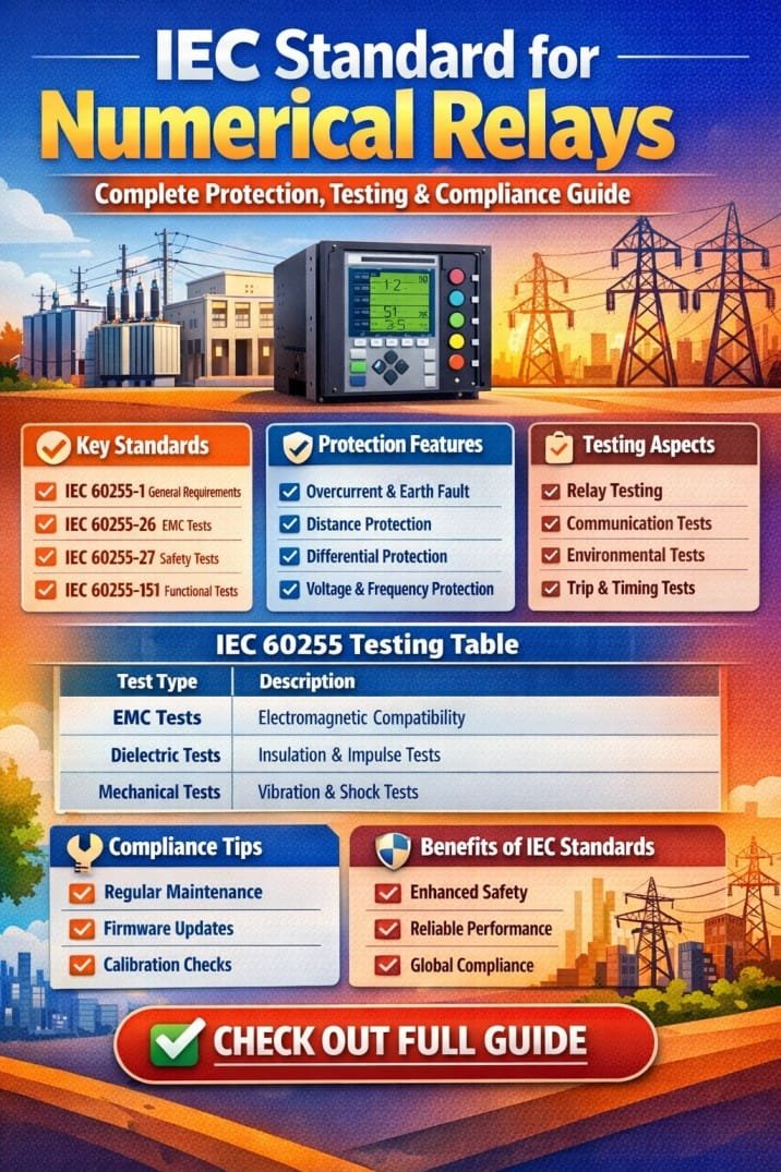 IEC Standard for Numerical Relays – Complete Protection, Testing & Compliance Guide