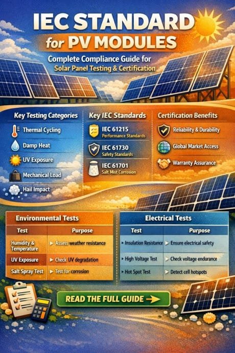 IEC Standard for PV Modules Complete Compliance Guide for Solar Panel Testing & Certification