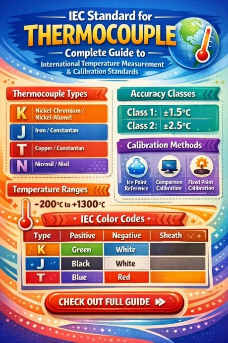IEC Standard for Thermocouple: Important Guide to International Temperature Measurement & Calibration Standards 4 IEC Standard for Thermocouple Complete Guide to International Temperature Measurement & Calibration Standards
