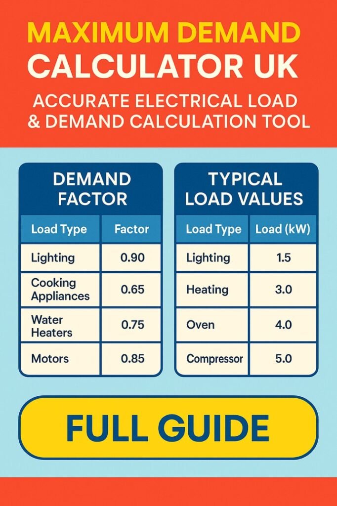 Maximum Demand Calculator UK – Accurate Electrical Load & Demand Calculation Tool