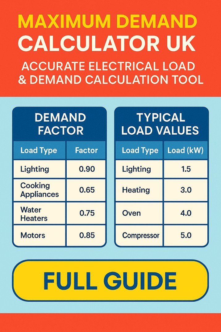 Maximum Demand Calculator UK – Accurate Electrical Load & Demand Calculation Tool