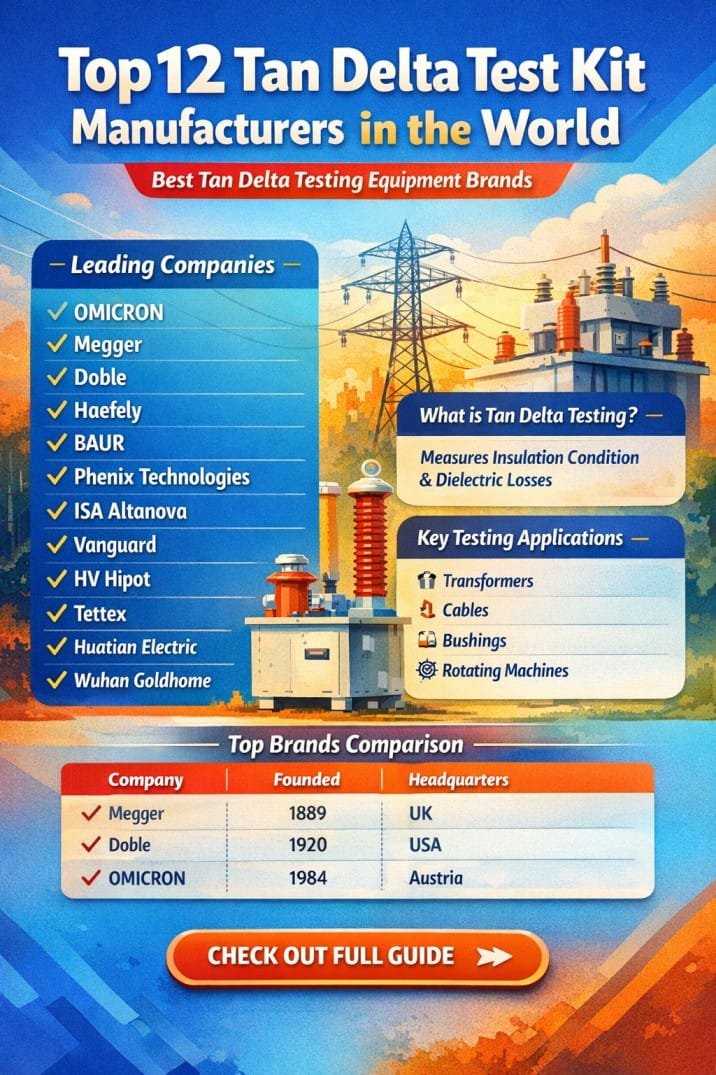 Top 12 Tan Delta Test Kit Manufacturers in the World Best Tan Delta Testing Equipment Brands