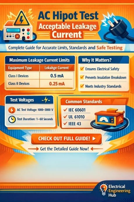 AC Hipot Test Acceptable Leakage Current Complete Guide for Accurate Limits, Standards and Safe Testing