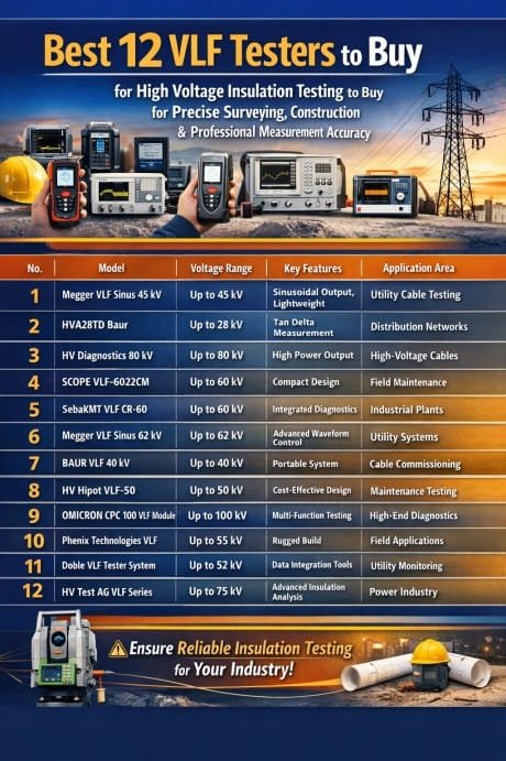 Best 12 VLF Testers to Buy for High Voltage Insulation Testing & Industrial Electrical Safety