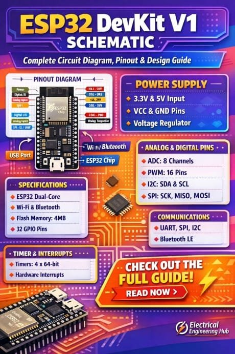 ESP32 DevKit V1 Schematic  Complete Circuit Diagram, Pinout & Design Guide