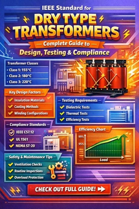 IEEE Standard for Dry Type Transformers – Complete Guide to Design, Testing & Compliance