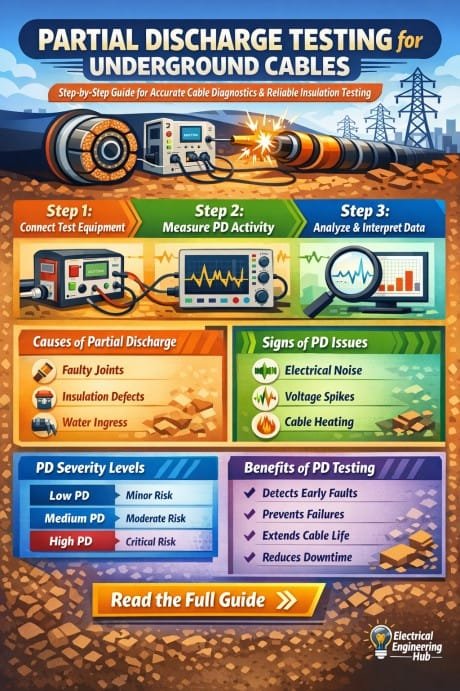Partial Discharge Testing for Underground Cables Step-by-Step Guide for Accurate Cable Diagnostics & Reliable Insulation Testing