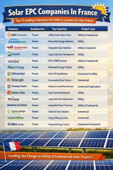 Solar EPC Companies In France: Top 15 Leading Contractors for Utility & Commercial Solar Projects 1 Solar EPC Companies In France Top 15 Leading Contractors for Utility & Commercial Solar Projects