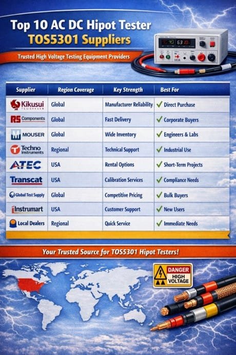 Top 10 AC DC Hipot Tester TOS5301 Suppliers  Trusted High Voltage Testing Equipment Providers