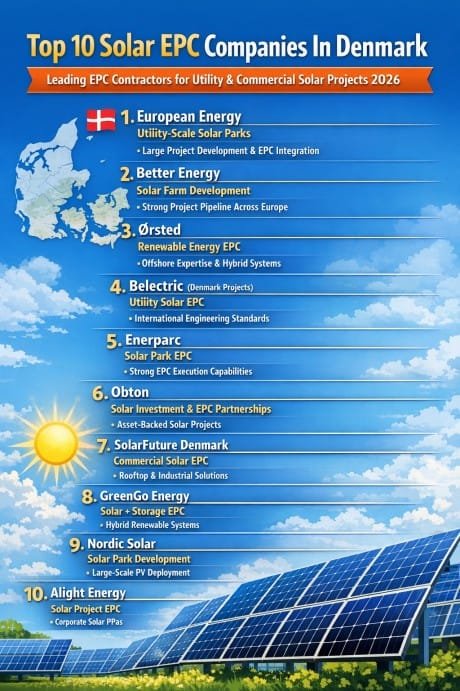 Top 10 Solar EPC Companies In Denmark Leading EPC Contractors for Utility & Commercial Solar Projects 2026
