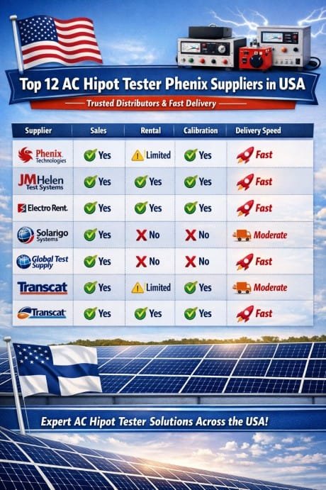 Top 12 AC Hipot Tester Phenix Suppliers in USA  Trusted Distributors & Fast Delivery