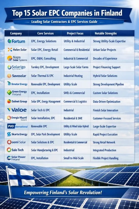Top 15 Solar EPC Companies in Finland | Leading Solar Contractors & EPC Services Guide 1 Top 15 Solar EPC Companies in Finland Leading Solar Contractors & EPC Services Guide