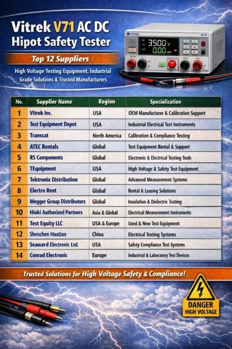Vitrek V71 AC DC Hipot Safety Tester Top 12 Suppliers  Premium High Voltage Insulation Testing Equipment For Industrial Safety & Compliance Solutions