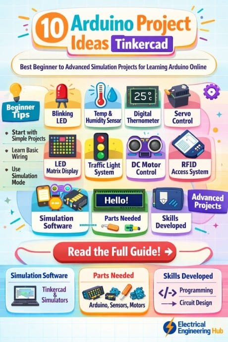 10 Arduino Project Ideas Tinkercad Best Beginner to Advanced Simulation Projects for Learning Arduino Online