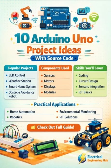 10 Arduino Uno Project Ideas With Source Code Complete Guide for Beginners & Advanced Makers with Practical Applications