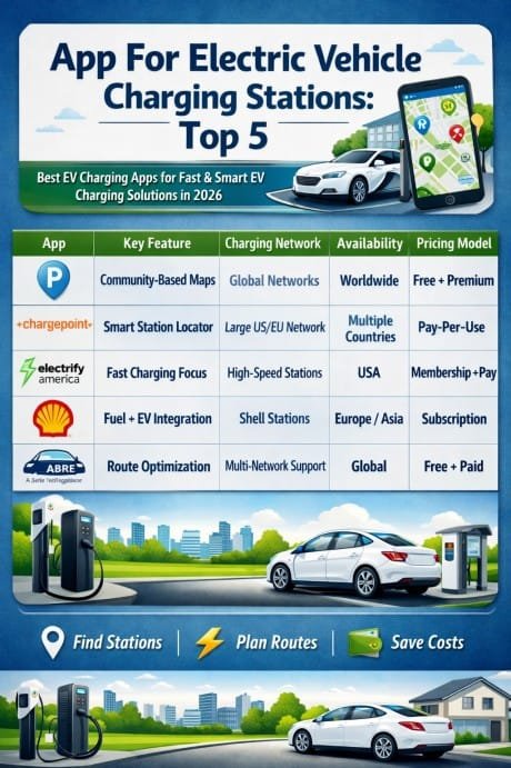 App For Electric Vehicle Charging Stations Top 5 Best EV Charging Apps for Fast & Smart EV Charging Solutions in 2026