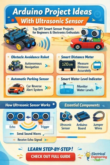 Arduino Project Ideas With Ultrasonic Sensor Top DIY Smart Sensor Projects for Beginners & Electronics Enthusiasts