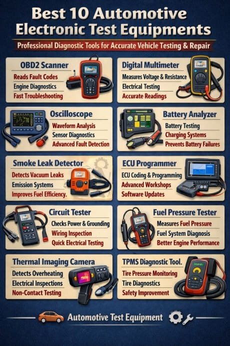 Best 10 Automotive Electronic Test Equipments Professional Diagnostic Tools for Accurate Vehicle Testing & Repair
