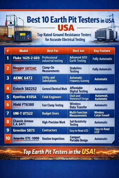 Best 10 Earth Pit Testers in USA Top Rated Ground Resistance Testers for Accurate Electrical Testing