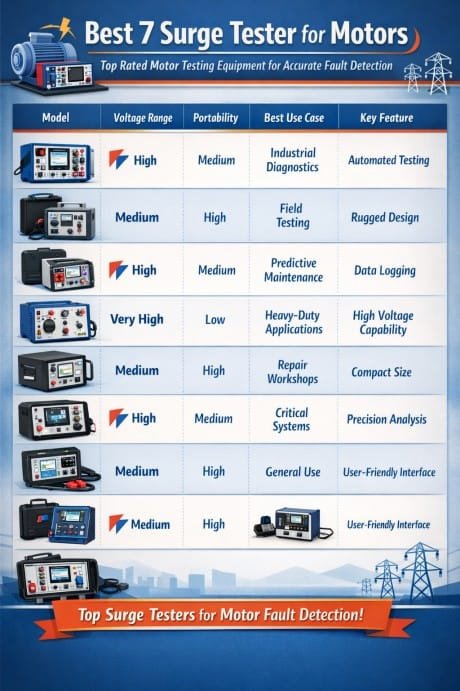 Best 7 Surge Tester for Motors Top Rated Motor Testing Equipment for Accurate Fault Detection