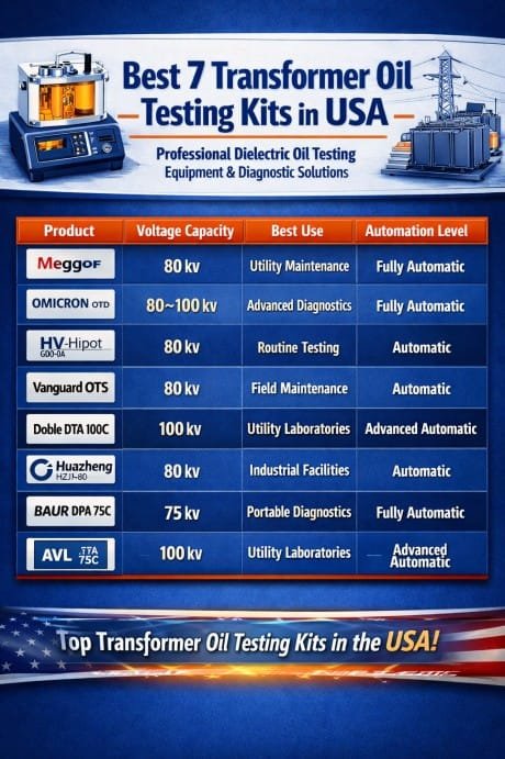 Best 7 Transformer Oil Testing Kits in USA  Professional Dielectric Oil Testing Equipment & Diagnostic Solutions