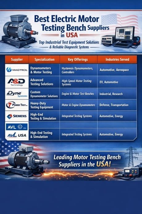 Best Electric Motor Testing Bench Suppliers in USA  Top Industrial Test Equipment & Dynamometer Solutions