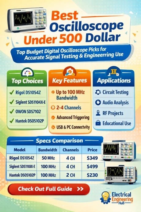 Best Oscilloscope Under 500 Dollar – Top Budget Digital Oscilloscope Picks for Accurate Signal Testing & Engineering Use