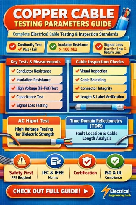 Copper Cable Testing Parameters Guide  Complete Electrical Cable Testing & Inspection Standards