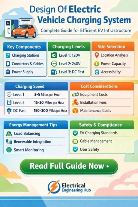 Design Of Electric Vehicle Charging System Complete Guide for Efficient EV Infrastructure Planning, Installation & Optimization