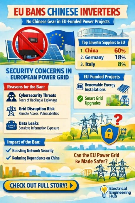 EU Bans Chinese Inverters from EU-Funded Power Projects Over Security Concerns in European Power Grid