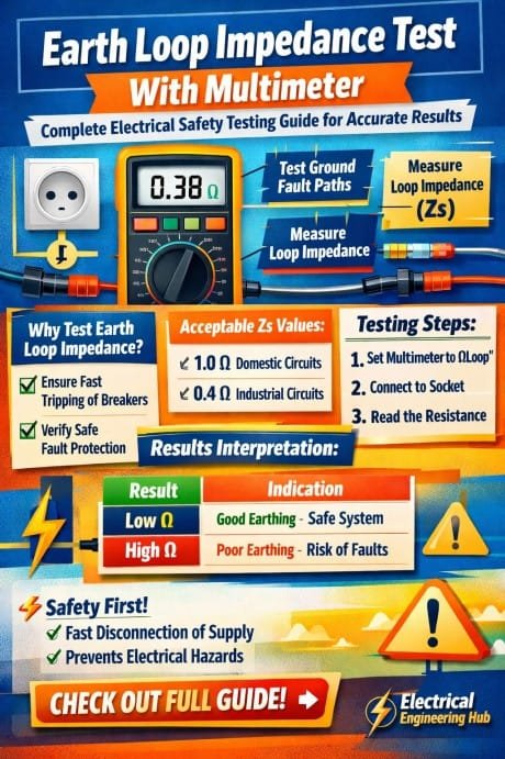Earth Loop Impedance Test With Multimeter  Complete Electrical Safety Testing Guide for Accurate Results