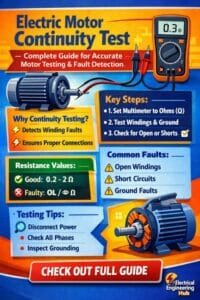 Electric Motor Continuity Test Complete Guide for Accurate Motor Testing & Fault Detection