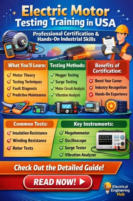 Electric Motor Testing Training in USA – Professional Certification & Hands-On Industrial Skills