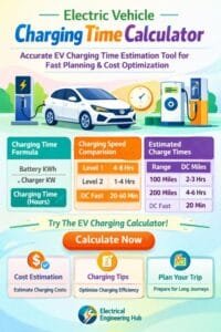 Electric Vehicle Charging Time Calculator | Accurate EV Charging Time Estimation Tool for Fast Planning & Cost Optimization 2 Electric Vehicle Charging Time Calculator Accurate EV Charging Time Estimation Tool for Fast Planning Cost Optimization Electric Vehicle Charging Time Calculator | Accurate EV Charging Time Estimation Tool for Fast Planning & Cost Optimization