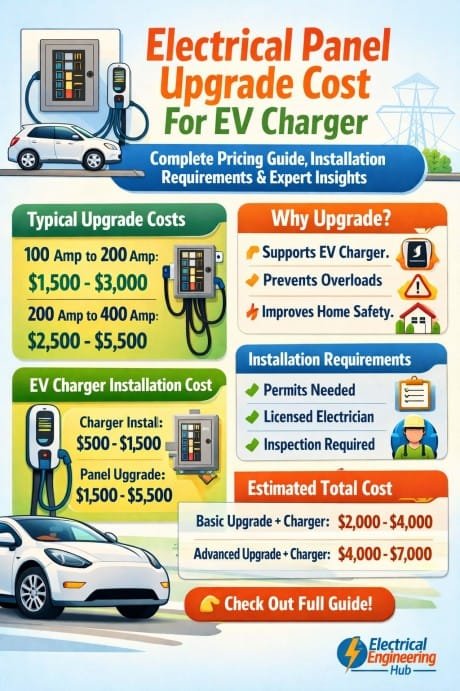 Electrical Panel Upgrade Cost For EV Charger: Complete Pricing Guide, Installation Requirements & Expert Insights 4 Electrical Panel Upgrade Cost For EV Charger Complete Pricing Guide, Installation Requirements & Expert Insights