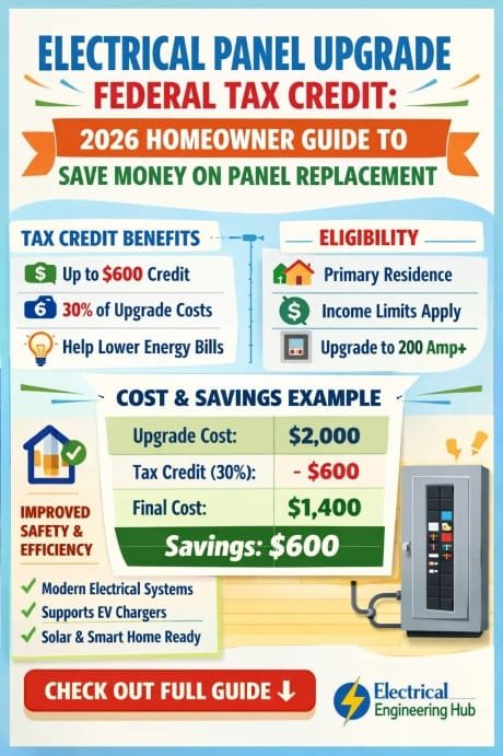 Electrical Panel Upgrade Federal Tax Credit 2026 Homeowner Guide to Save Money on Panel Replacement