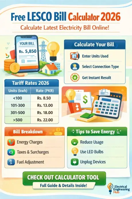 Free LESCO Bill Calculator 2026 – Calculate Latest Electricity Bill Online with Updated Tariff Rates 4 Free LESCO Bill Calculator 2026 – Calculate Latest Electricity Bill Online with Updated Tariff Rates