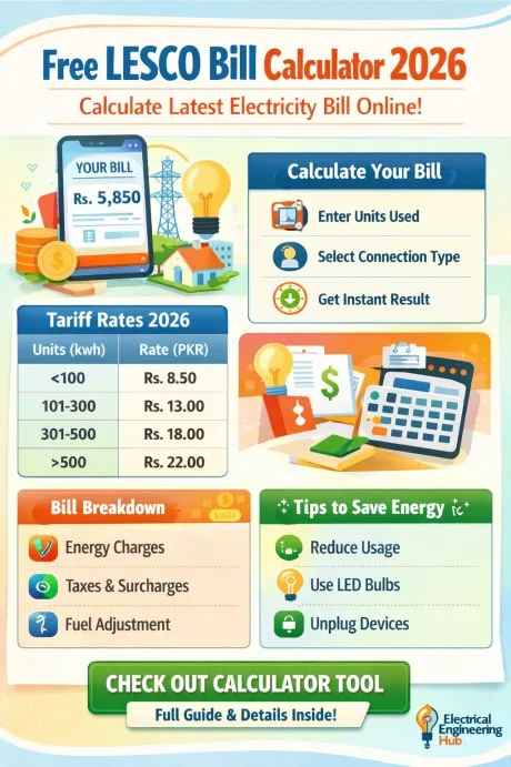 Free LESCO Bill Calculator 2026 – Calculate Latest Electricity Bill Online with Updated Tariff Rates