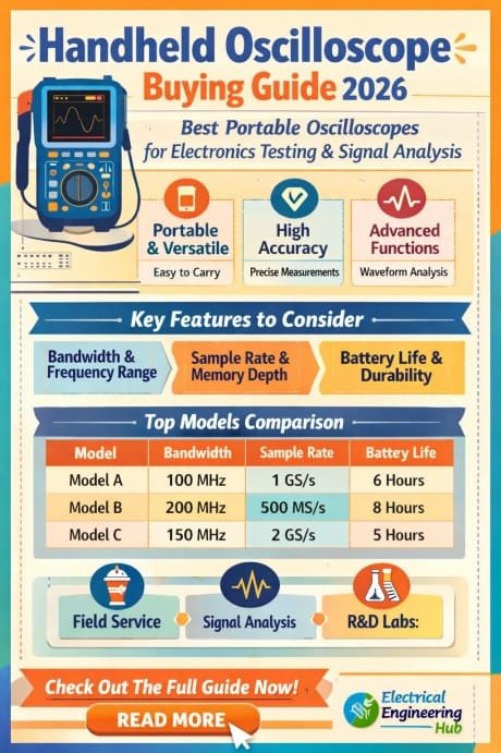 Handheld Oscilloscope Buying Guide Best Portable Oscilloscopes for Electronics Testing, Signal Analysis & Professional Engineering Accuracy 2026