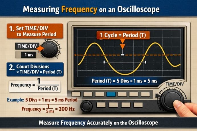 How To Read Oscilloscopes Correctly , Measuring Frequency