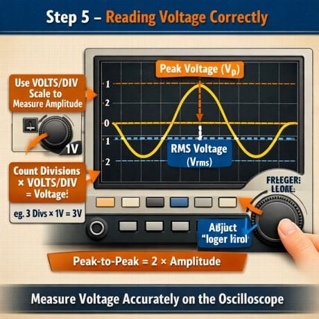 How To Read Oscilloscopes Correctly , Reading Voltage