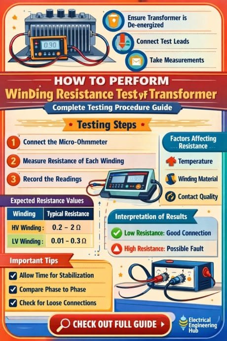 How to Perform Winding Resistance Test of Transformer  Complete Testing Procedure Guide