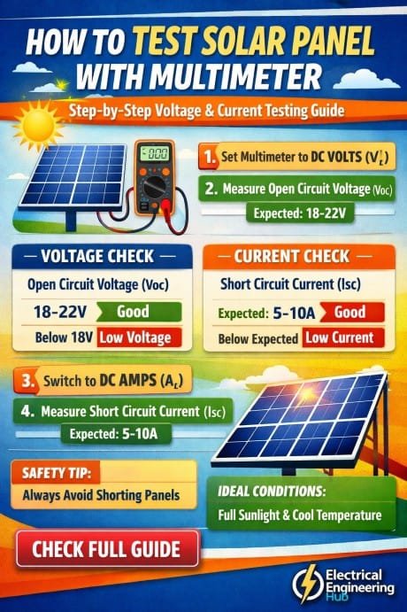 How to Test Solar Panel With Multimeter Step-by-Step Voltage & Current Testing Guide