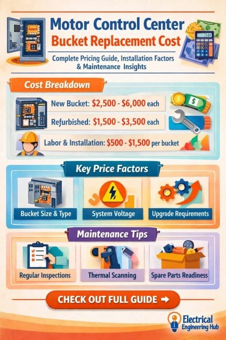 Motor Control Center Bucket Replacement Cost Complete Pricing Guide, Installation Factors & Maintenance Insights